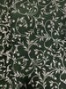 Holiday Flourish-Snow flower - Swirls Green Metallic Yardage