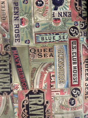 Eclectic Elements Embark - Cigar Box Multi Canvas Yardage