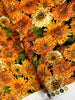 Autumn Leaves - Packed Autumn Flowers Metallic Yardage