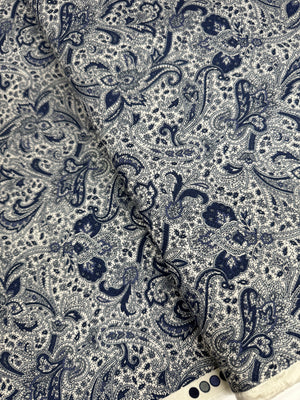 Paisley Prints - White Yardage