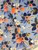 Les Fleurs - Birch Periwinkle Yardage