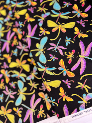 Royal Plume - Metallic Dragonfly Yardage