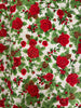 Winter Rose - Small Winter Rose Bouquet Cream Metallic Yardage