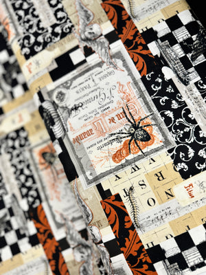 Boo Brew - Spiders on Spooky Documents Yardage