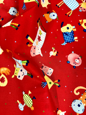 Little Red Barn - Tossed Characters Yardage