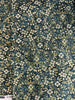 Imperial Collection: Honoka - Leafy Floral Teal Metallic Yardage