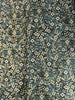 Imperial Collection: Honoka - Leafy Floral Teal Metallic Yardage