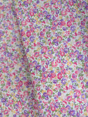 Sevenberry Petite Garden Lawn - Packed Florals Pink Yardage