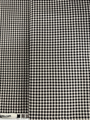 1/8 Inch Small Gingham Check Black Yardage