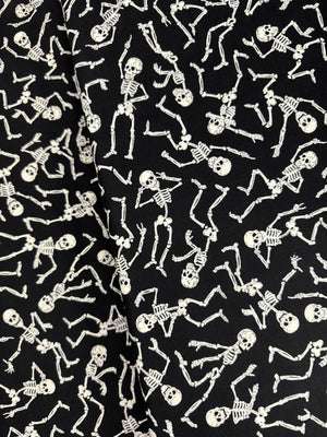 Glow in the Dark - Dancing Skeletons Yardage