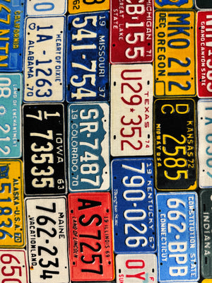 Route 66 - License Plates Yardage