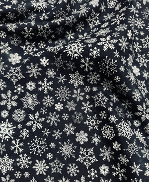 Peace, Joy & Love - Chalkboard Snowflakes Yardage