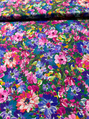 Painterly Petals Meadow - Large Floral Garden Yardage