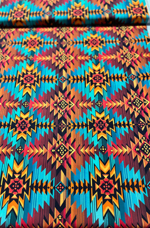 Southwest - Southwest Blanket Teal Print Yardage