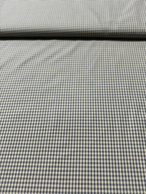 Crawford Gingham - Yarn Dyed 1/8 Inch Gingham Grey Yardage