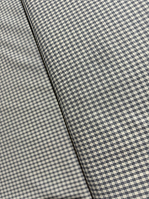 Crawford Gingham - Yarn Dyed 1/8 Inch Gingham Grey Yardage