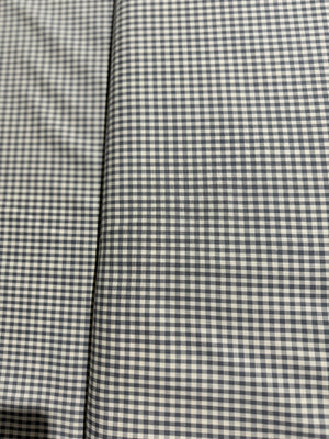 Crawford Gingham - Yarn Dyed 1/8 Inch Gingham Grey Yardage