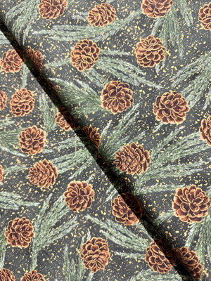 Meet Magnolia - Pine/Gold Metallic Yardage