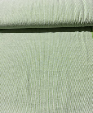 Seersucker Stripe Lime - Cotton & Polyester Blend Yardage - 56" Width