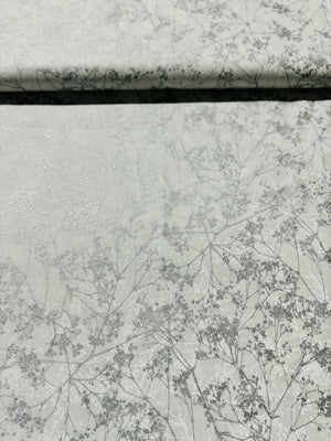 Sparkle and Fade - Flora White/Silver Metallic Yardage