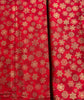 Holiday Flourish-Snow flower - Snowflakes Crimson Metallic Yardage