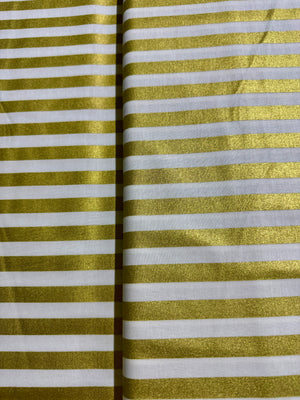 In Bloom - Stripe Gold with Sparkle Yardage