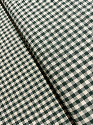 Crawford Gingham - Yarn Dyed 1/4 Inch Gingham Forest Yardage