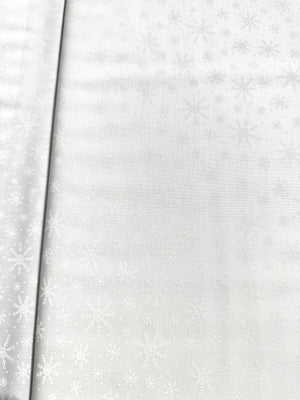 Muslin Mates - Snowflakes White Muslin Yardage