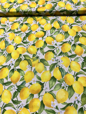 Lemon Bouquet - Lemon Branch with Leaves Yardage