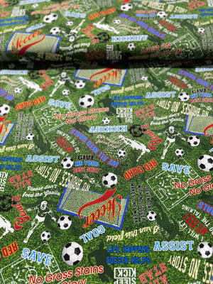 Elite Athlete - Soccer Words On Grass Yardage