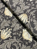 Ebony Suite - Anemone Large Floral Charcoal Yardage