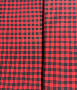 Homegrown Holidays - Buffalo Plaid Red Black Yardage