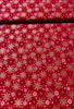 Merry & Bright - Elegant Snowflakes Red/Gold Metallic Yardage