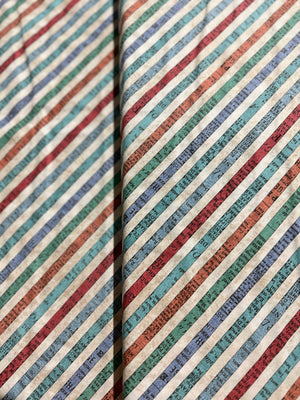 Bookshelf Botanicals - Stripes Yardage