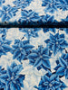 Holiday Flourish - Festive Finery - Packed Poinsettias Blue Silver Yardage