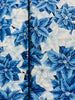 Holiday Flourish - Festive Finery - Packed Poinsettias Blue Silver Yardage