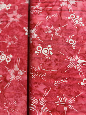 Tonga Traditions - Sonic Stars Drops - Poppy Batik Yardage