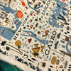 Bon Voyage - City Guide Natural Canvas Fabric