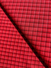 Holiday Charms - Plaid Scarlet Silver Metallic Yardage