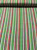 Holiday Sweets - Stripes Peppermint/Gold Metallic Yardage