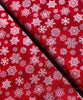 Holiday Flourish-Snow flower - Snowflakes Scarlet Metallic Yardage