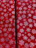 Holiday Flourish-Snow flower - Snowflakes Scarlet Metallic Yardage