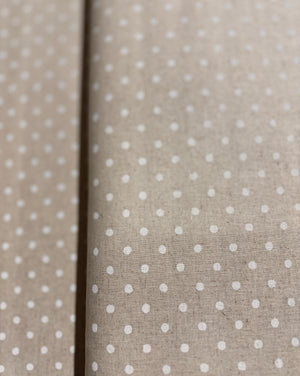 Sevenberry Canvas Natural Dots - White Dots Yardage