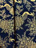 Menagerie - Royal Peacock Navy Canvas Metallic Yardage