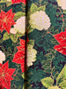 Holiday Flourish-Snow flower - Poinsettia Blooms Evergreen Gold Metallic Yardage