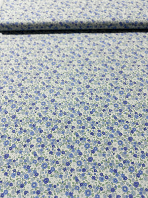 Sevenberry Petite Garden - Florals Blue Yardage