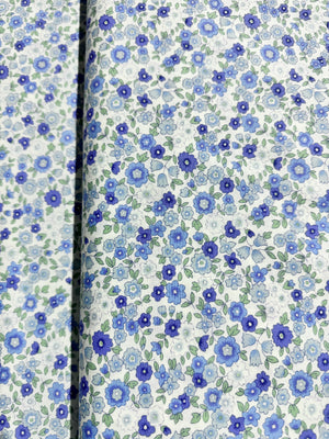 Sevenberry Petite Garden - Florals Blue Yardage