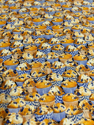 Blueberry Hill - Stacked Blueberry Muffins Multi Yardage