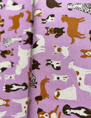 Dog Park - Dog Medley Macaron Canvas Yardage