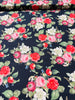 In Bloom - Floral Black Yardage